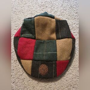 Patrick Francis Book of Kells Irish Hat Tweed Flat Cap | Patch Work Hat for Men